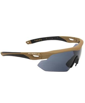 Swiss Eye Nighthawk Rubber Brown | Occhiali Tattici 3 Lenti