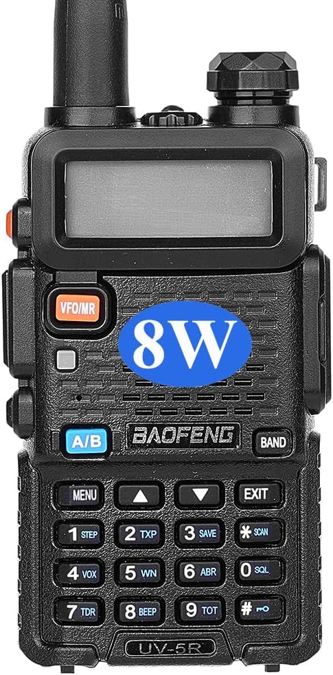 BAOFENG UV-5R 8W Ricetrasmittente Dual Band VHF/UHF