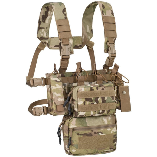 Defcon5 Combo Multicam Zaino + Chest Rig 900D Poly - Mini Pack, MOLLE & Tactical-Ready
