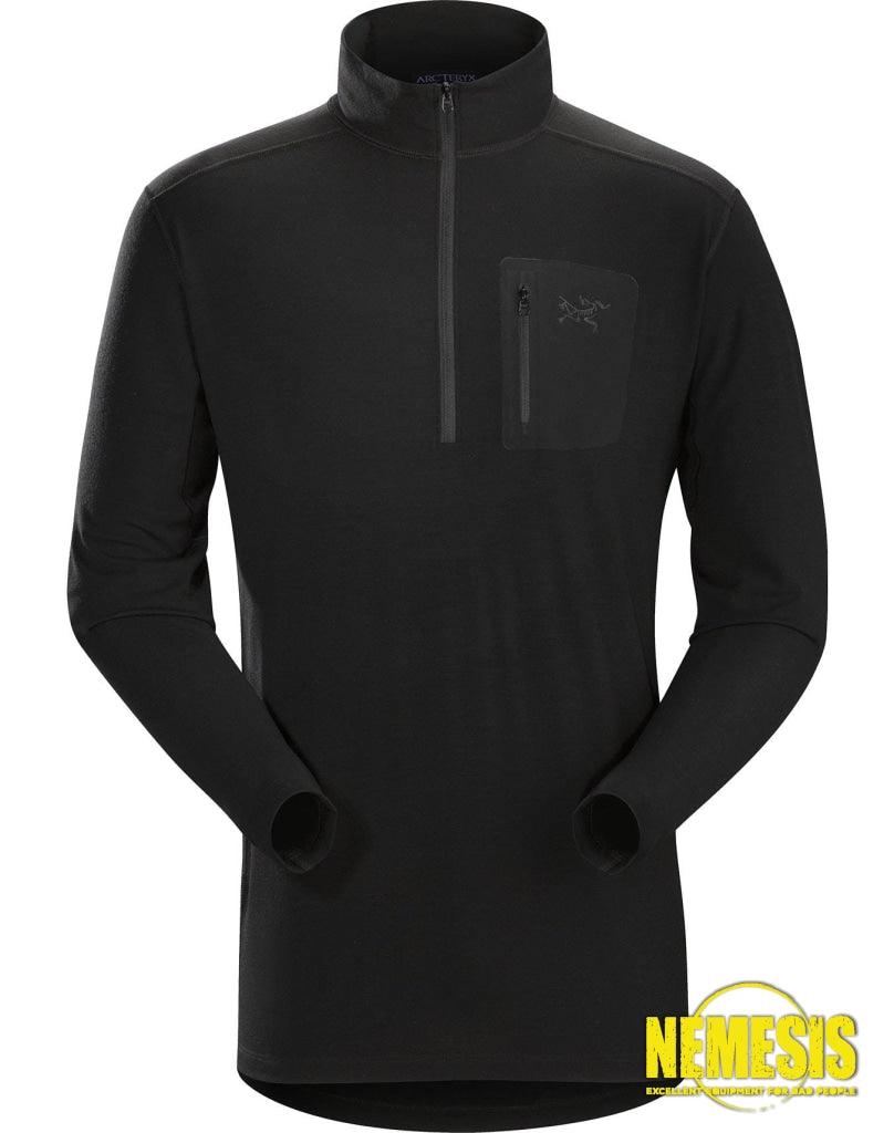 Cold Wx Zip Neck Ar - Wool Mens Nero / Xs Abbigliamento Personale