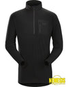 Cold Wx Zip Neck Ar - Wool Mens Nero / Xs Abbigliamento Personale
