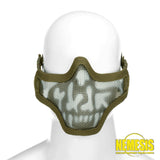 Steel Half Face Mask Death Head (Vari Colori) Od Protezioni