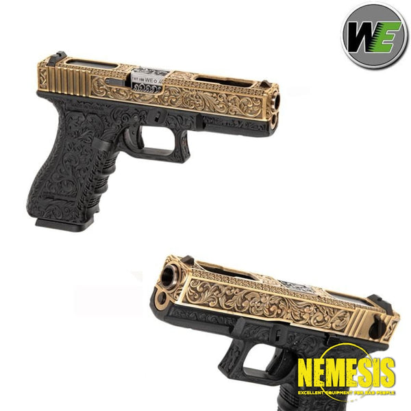 We19 Etched Metal Version Gbb Gold Pistola